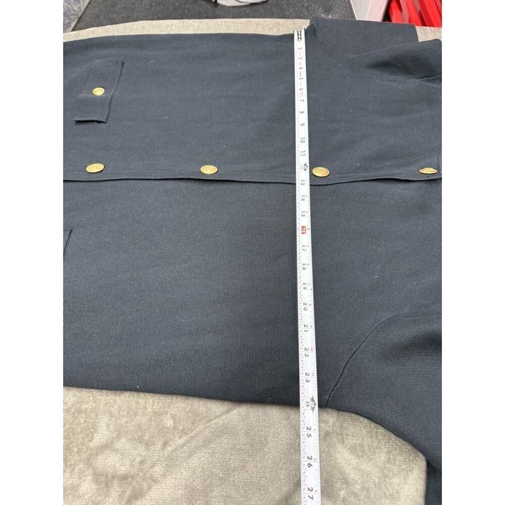 J.Crew Long Giselle Sweater Dress Black Gold Button Knit Collared Look L - Picture 5 of 8